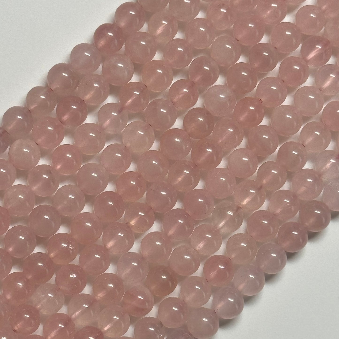 Rose Quartz Polished  Round Beads image 3