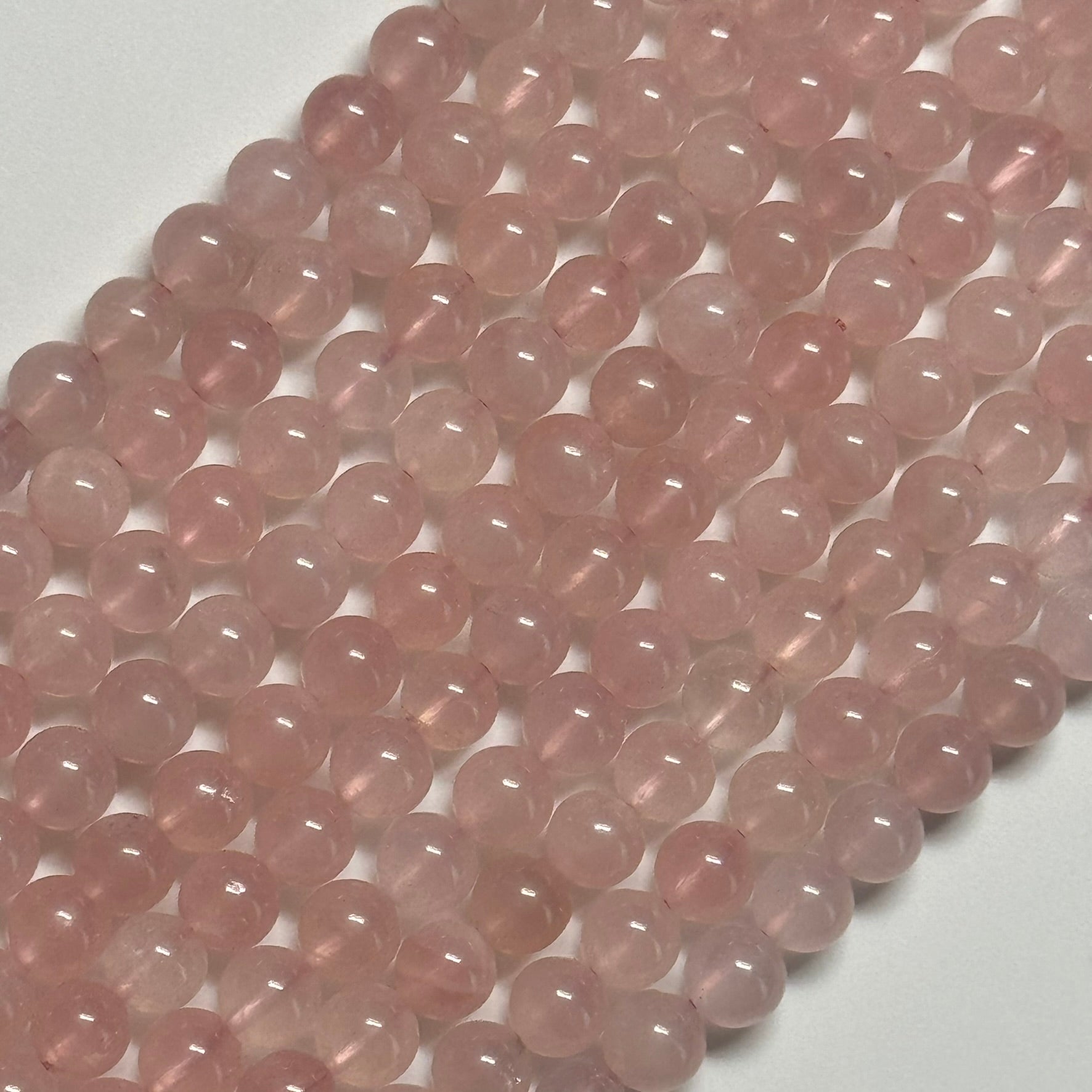 Rose Quartz Polished  Round Beads image 3