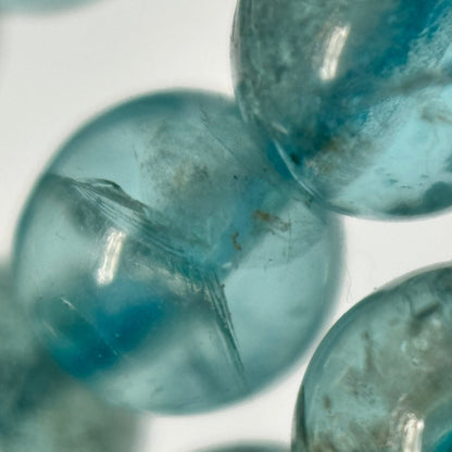 Blue Apatite Round Beads  With A Polished Finish image 5