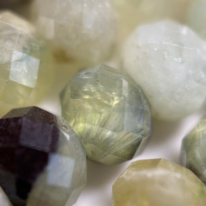 Prehnite Faceted Rondelle Beads (Color B) image 6