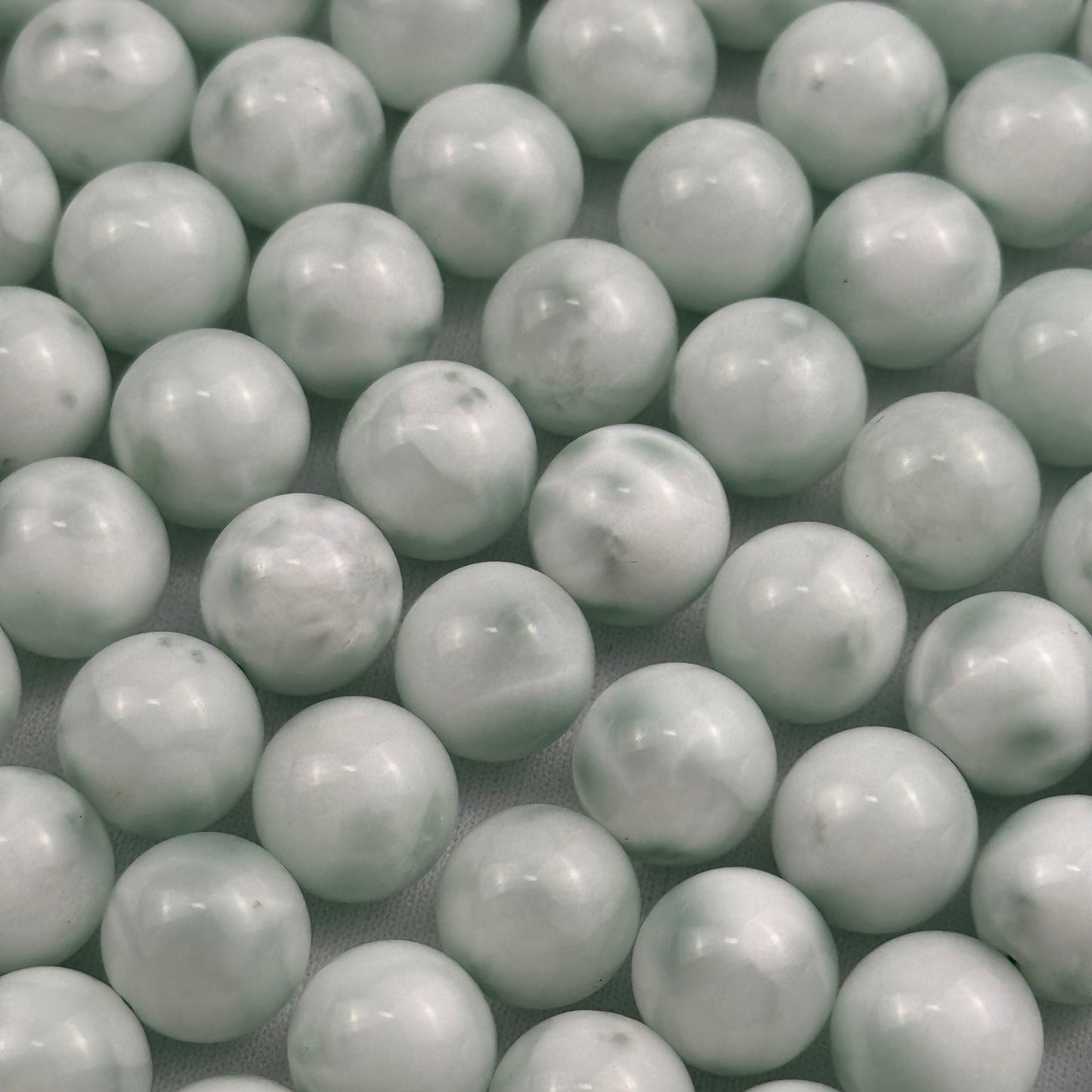 Green Angelite Polished Round Beads image 5