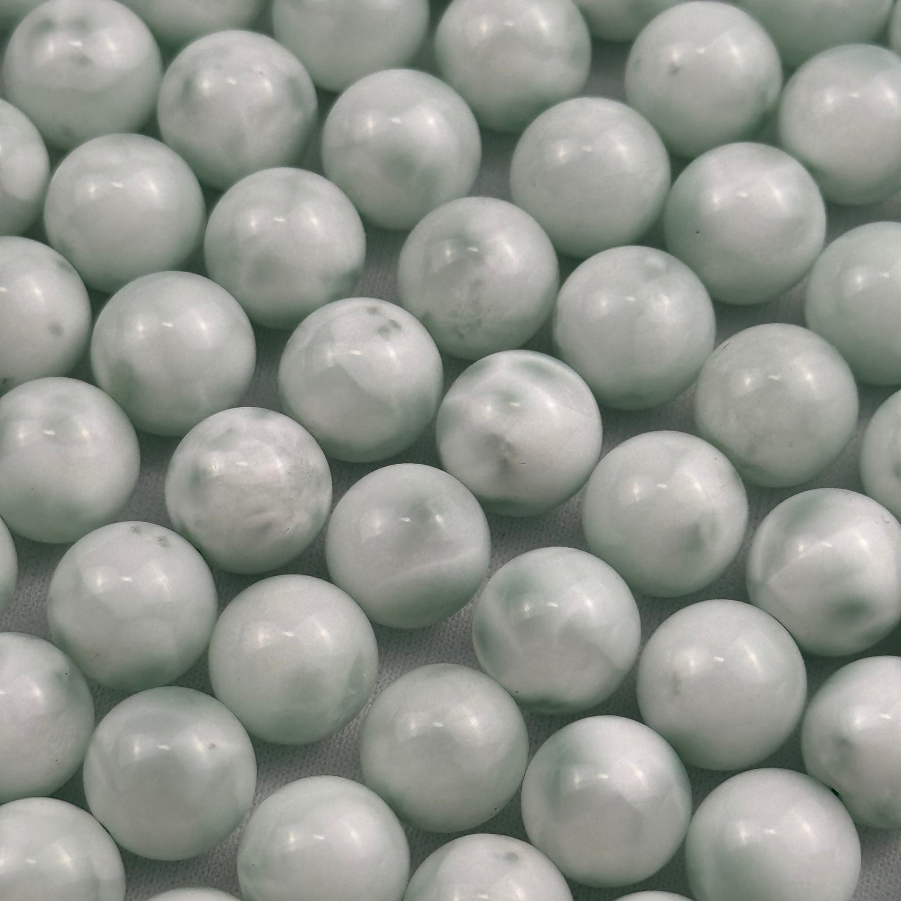 Green Angelite Polished Round Beads image 5