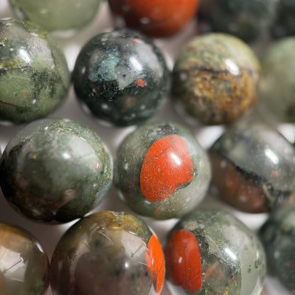 African Bloodstone Polished Round Beads image 2