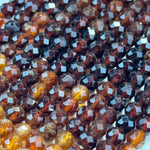 Hessonite Garnet Faceted Round Beads (Color B) image 4
