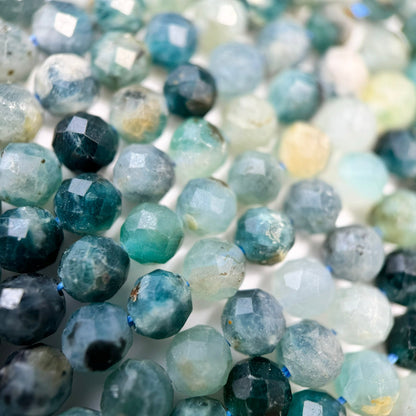 Blue Tourmaline Faceted Round Beads image 2