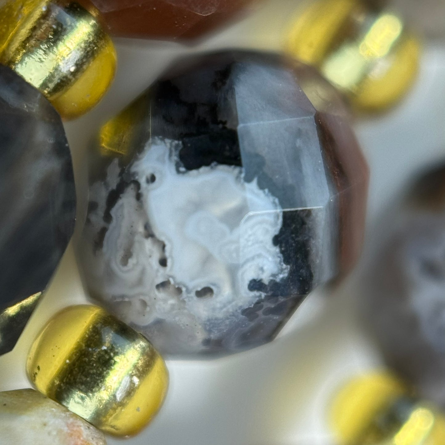Petrified Wood  Faceted Barrel 8 Beads image 2