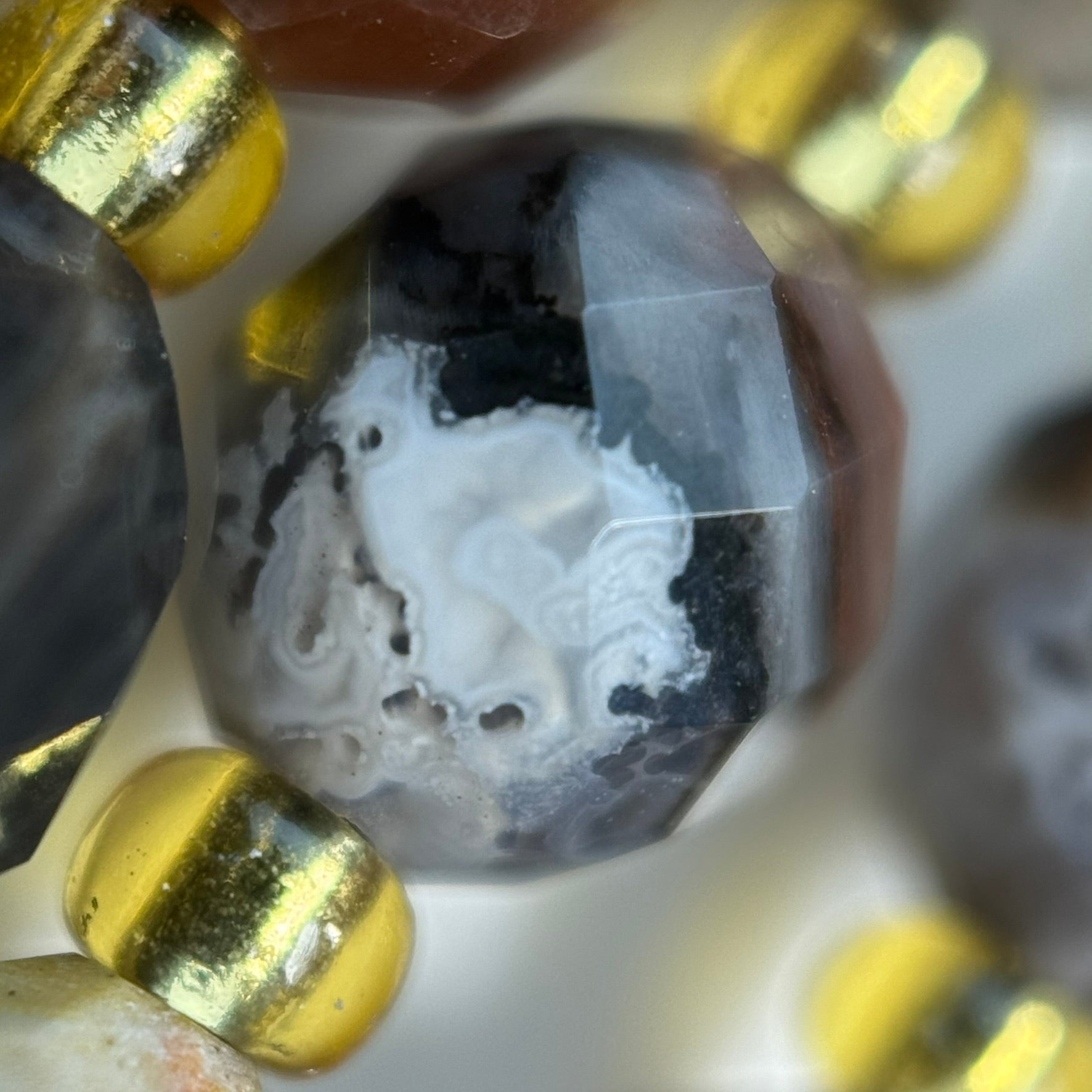 Petrified Wood  Faceted Barrel 8 Beads image 2
