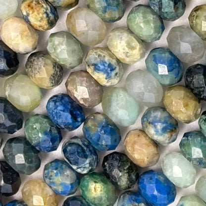 Azurite Faceted Rondelle Beads image 5