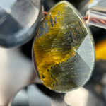Blue Tiger's Eye Faceted Pear Shape Beads image 7