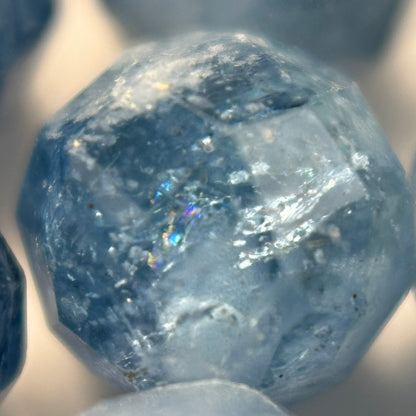 Aquamarine Faceted Round Gemstone Beads image 5