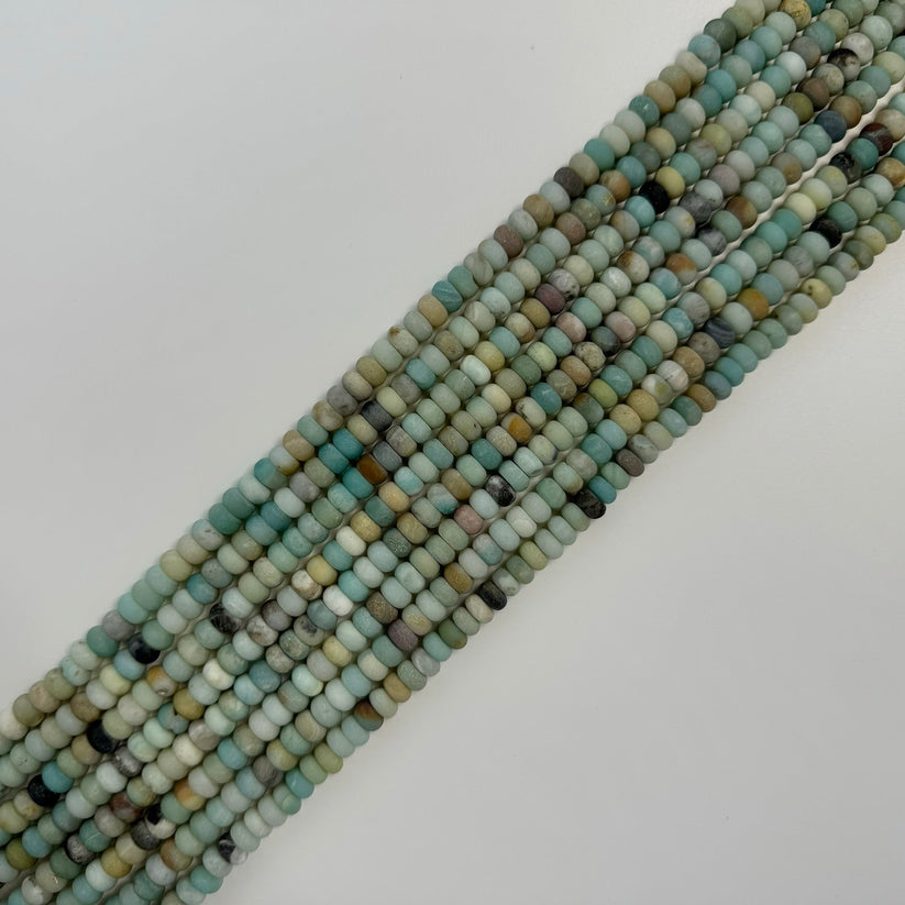 Frosted (Matte) Rondelle Stone Beads