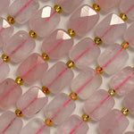 Rose Quartz Rectangular Faceted Cushion Cut 10xÂ8 mm Beads image 3