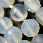 White Agate Lentils Beads image 1