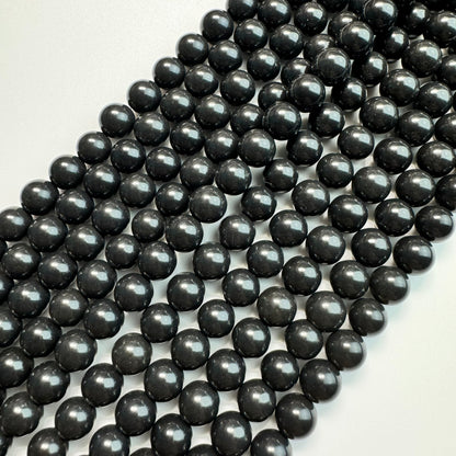 Black Onyx Polished  Round Beads image 5