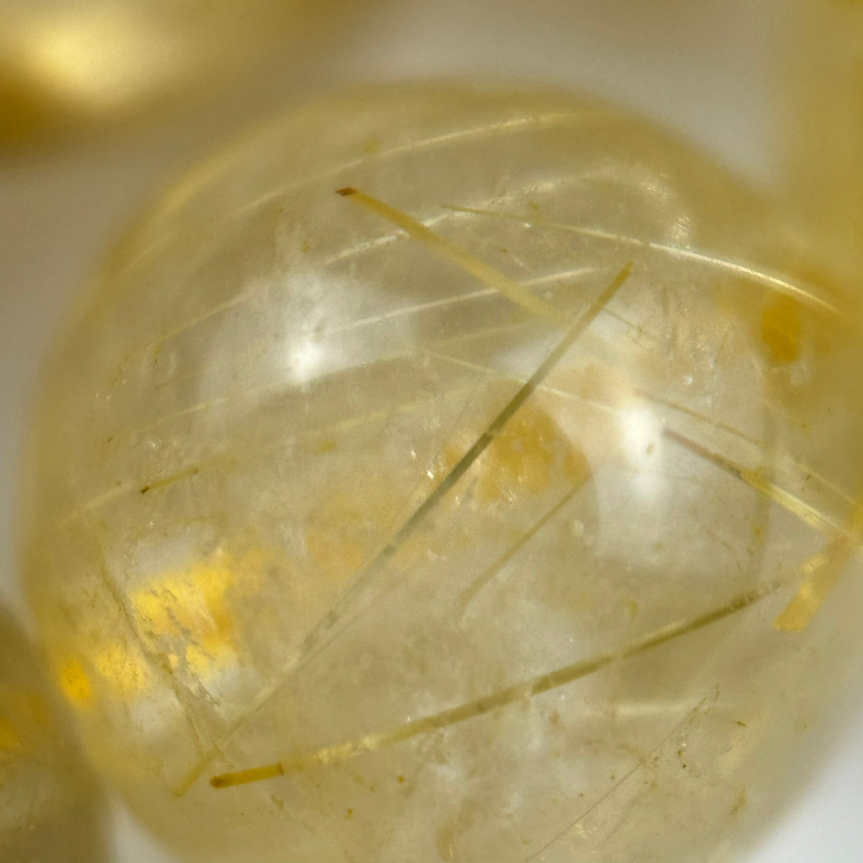 Golden Rutilated Quartz AAA Polished 8mm Round Beads image 5