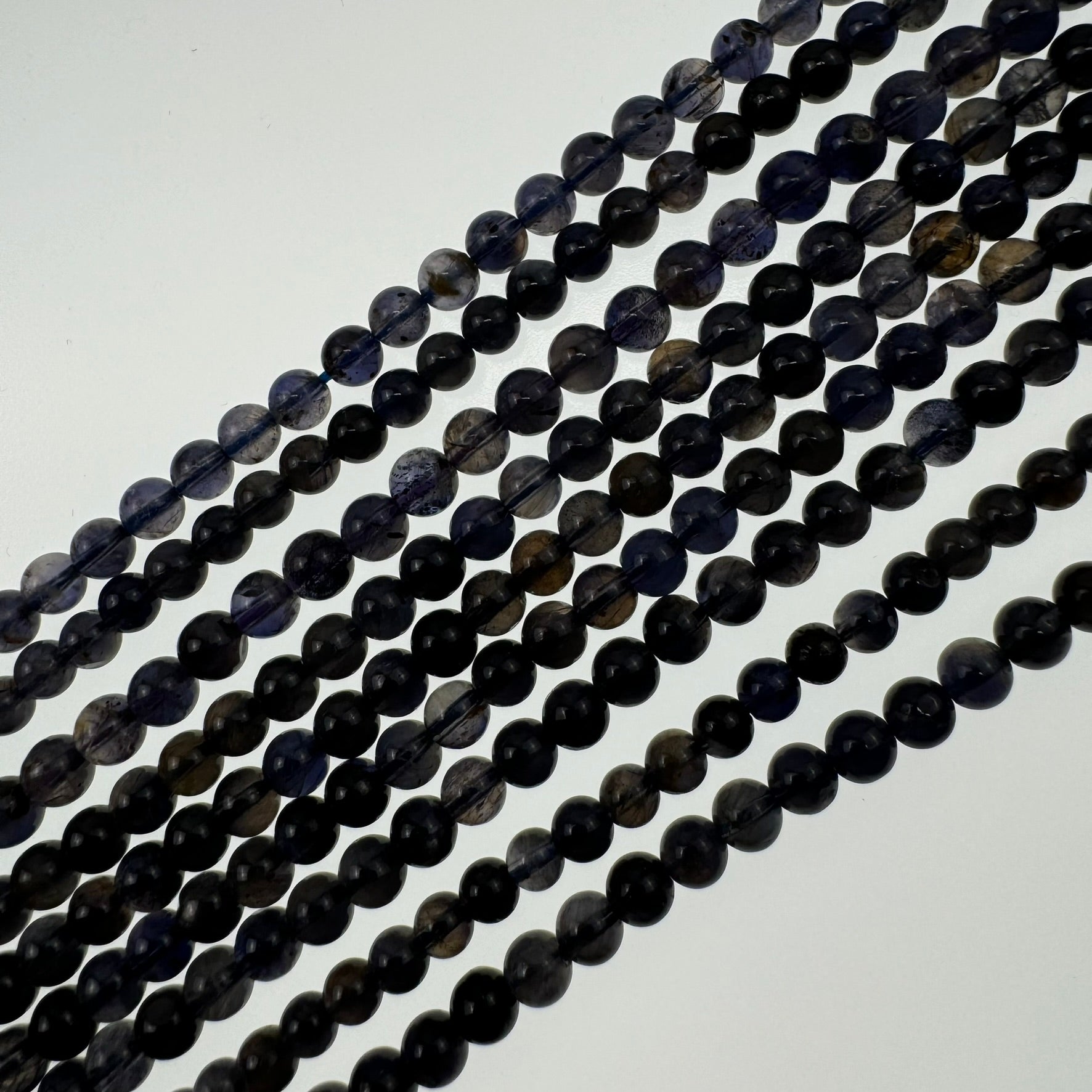 Iolite (Water Sapphire) Polished   Round Beads image 4
