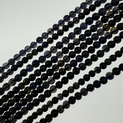 Iolite (Water Sapphire) Polished   Round Beads image 4