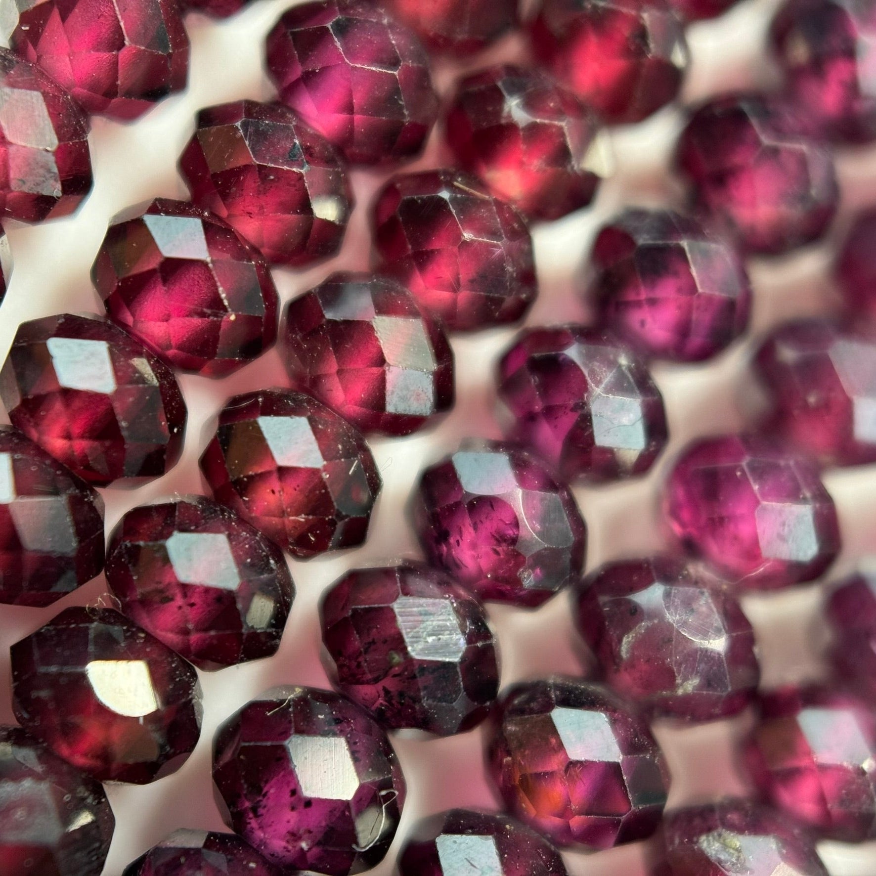 Rhodolite Garnet Faceted Rondelle Beads image 7