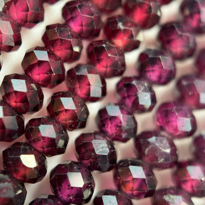 Rhodolite Garnet Faceted Rondelle Beads image 7