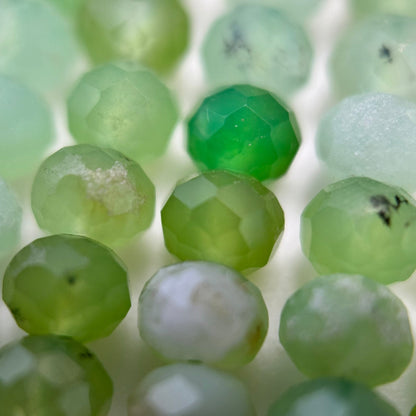 Chrysoprase Faceted Rondelle Beads image 3