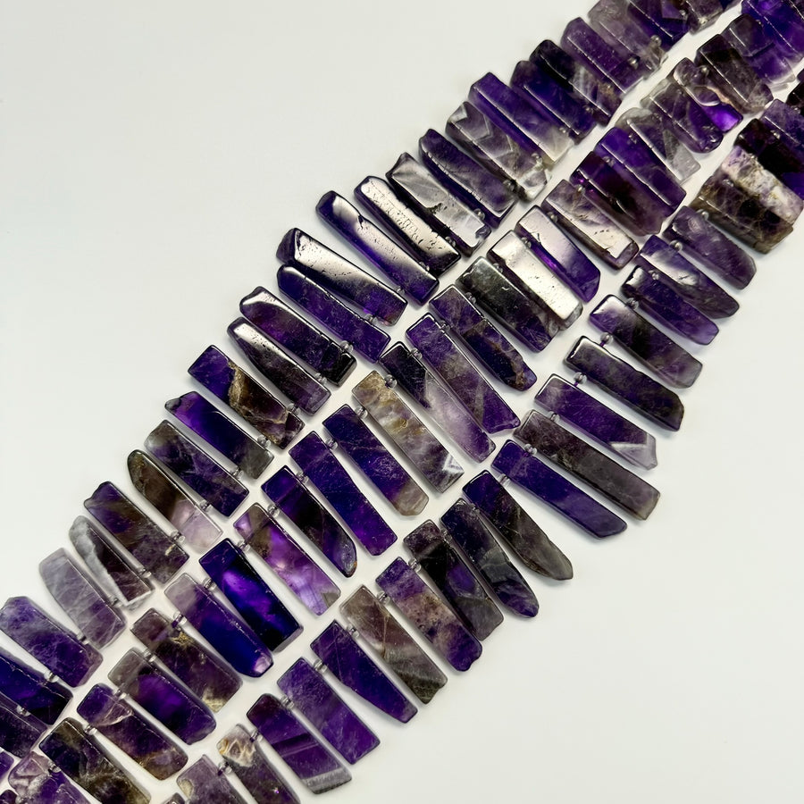 Amethyst Blade Polished Beads image 0