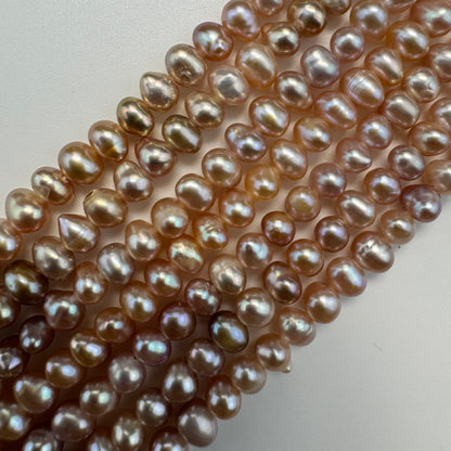 White, Pink and Peach Pearl  5x4.5mm and 4.5x4mm image 4