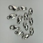 925 Sterling Silver Oblong Lobster Clasp Open Jump Ring 18mm - (Each) image 4