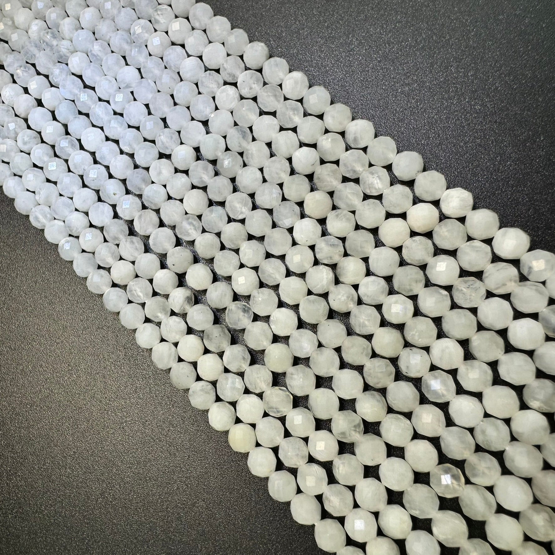 Rainbow Moonstone 6mm Facted Round Beads image 3