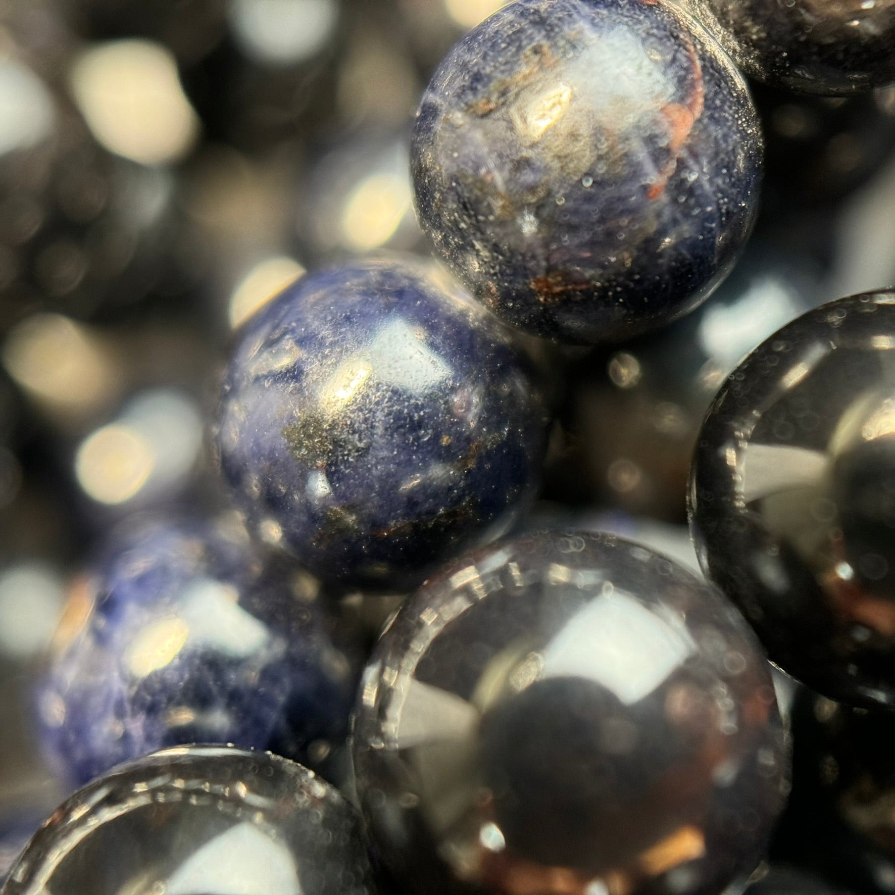 Dark Blue Sapphire AAA Polished   Round Beads image 5