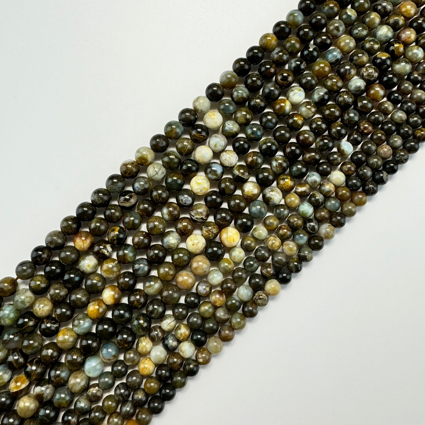 Blue Opal Polished Round Beads image 2