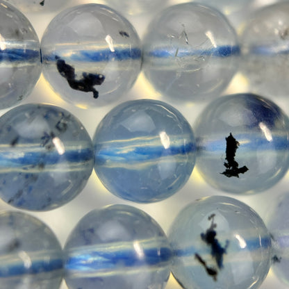 Aquamarine Polished Round Gemstone Beads (6mm) - AAA Quality image 4