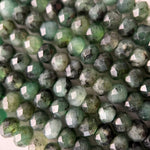Emerald Faceted Rondelle Beads image 8