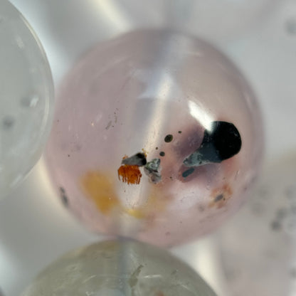 Rose Quartz Lepidocrocite Polished Round Beads image 4