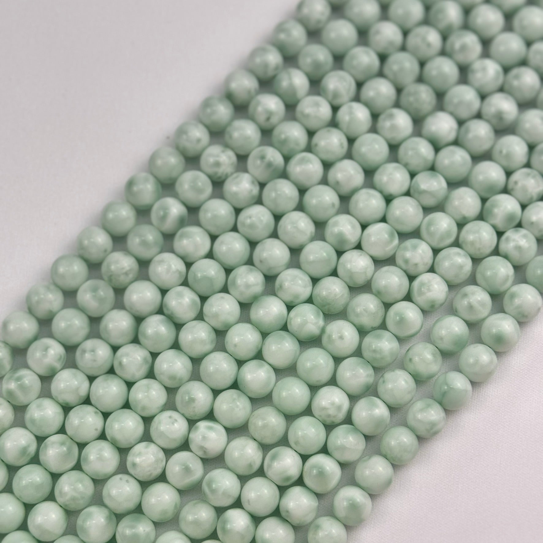 Green Angelite Polished Round Beads image 3