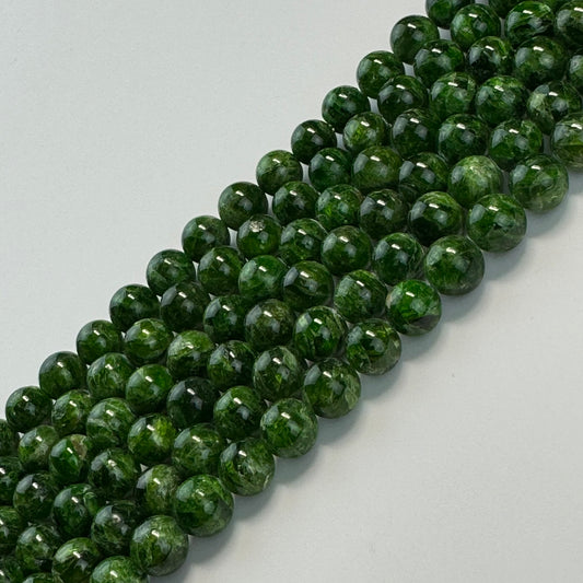 Diopside Beads - Polished Round (A quality)