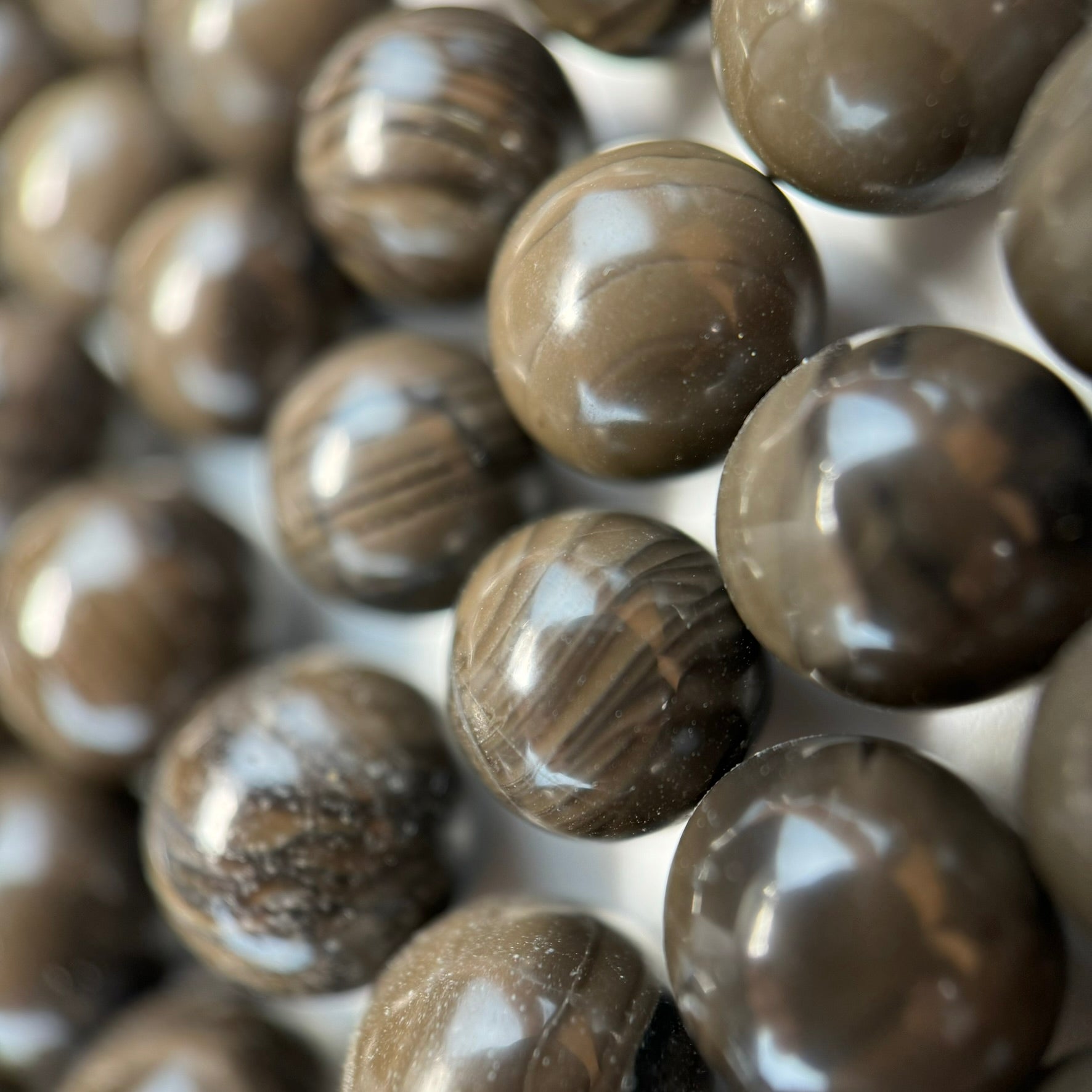 Coffee Bean Jasper Polished  Round Beads image 2