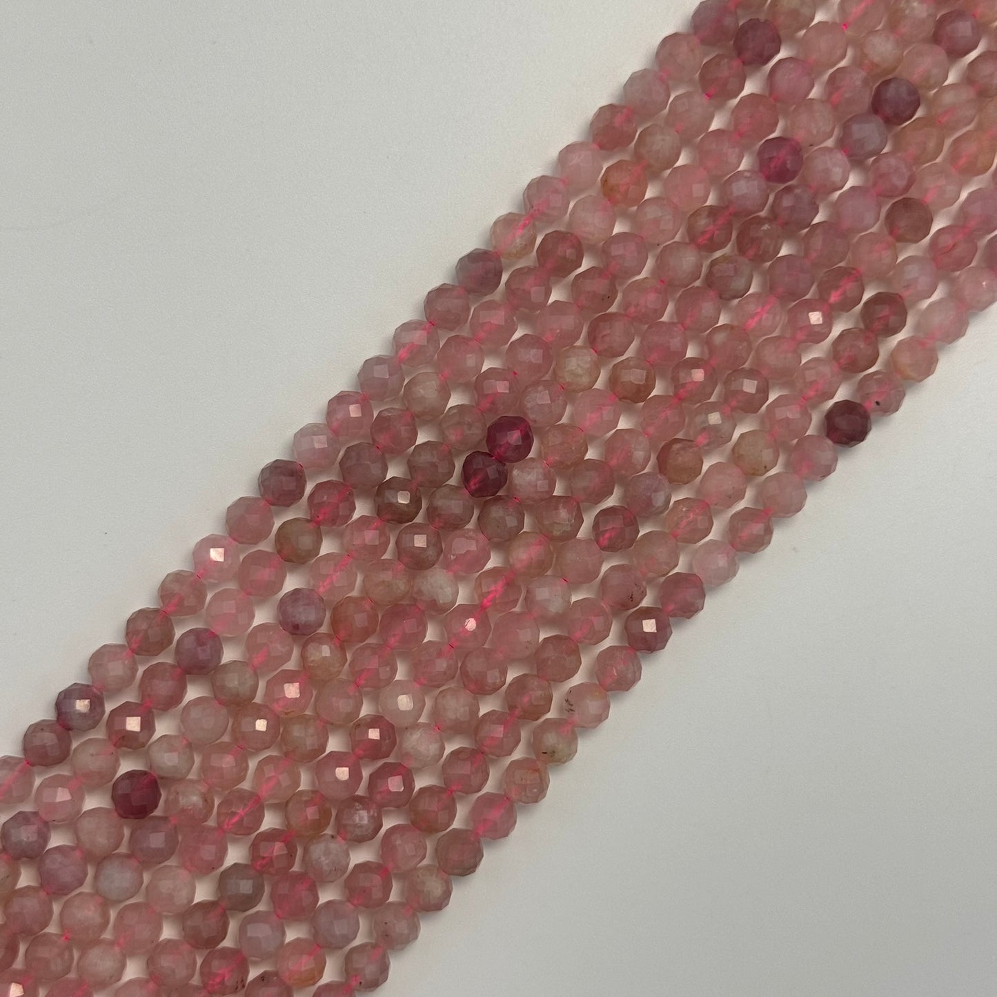 Rose Quartz Faceted Round Beads