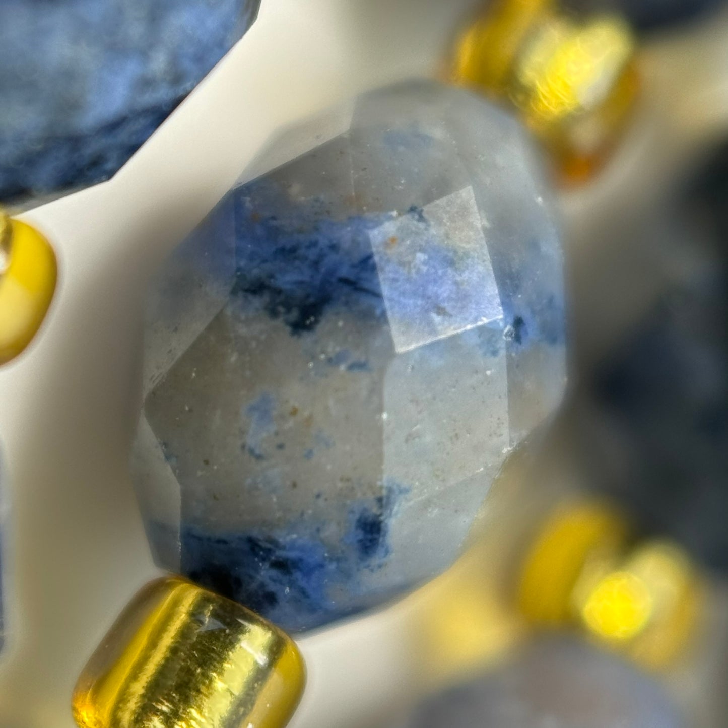 Dumortierite Faceted Barrel 8 Beads image 1