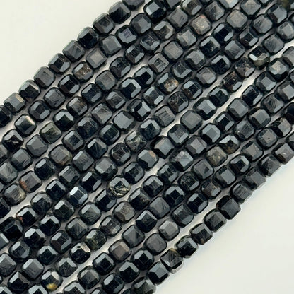 Black Tourmaline Square Beads image 0