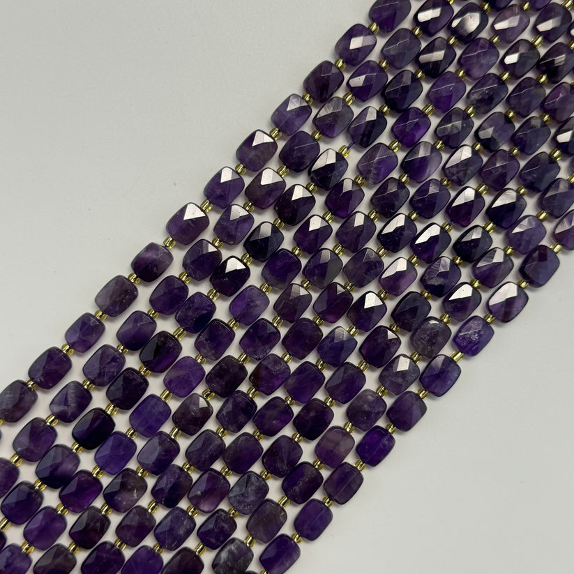 Faceted Rectangular Semi Precious Stone Beads