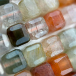 Multicolor Rutilated Quartz Square Beads image 5