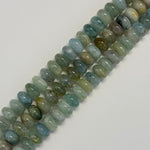 Aquamarine Polished Rondelle Beads