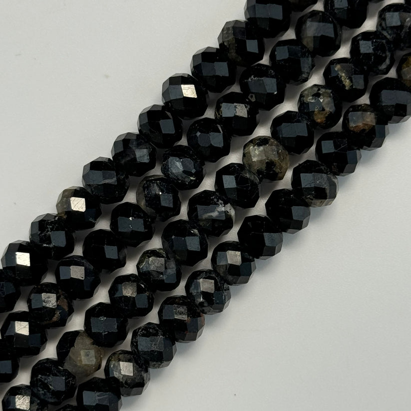 Black Tourmaline for Bracelet Making - High Quality Beaded Gemstone for Protection and Grounding