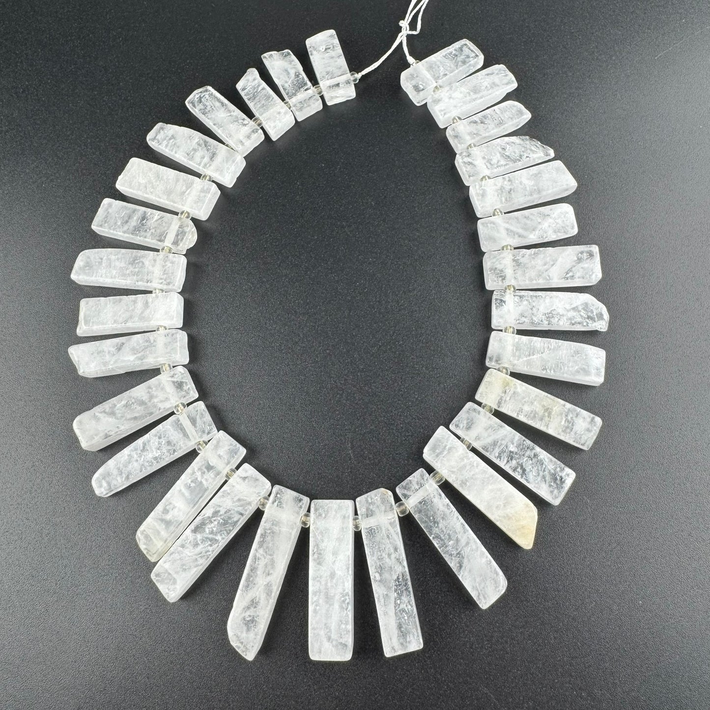 Blade Shape Clear Quartz Gemstone Beads Strand – Sizes 28–40 mm