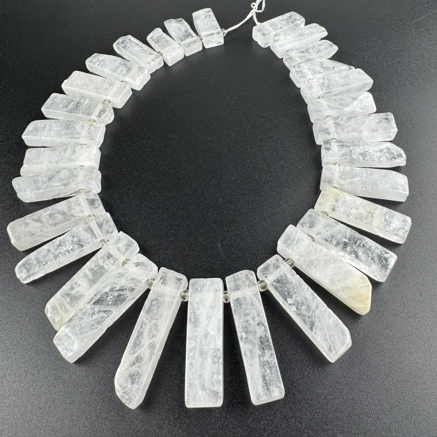 Blade Shape Clear Quartz Gemstone Beads Strand – Sizes 28–40 mm