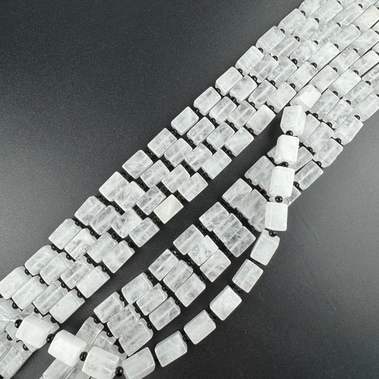 Clear Quartz Gemstone Beads – Rectangular Shape Strand