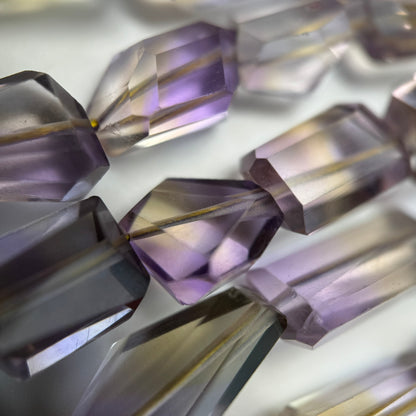 Faceted Ametrine Beads - Freeform - for jewelry making
