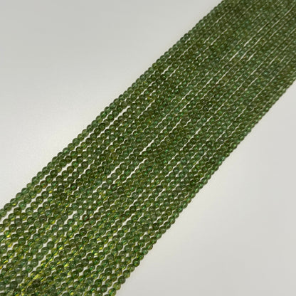 Green Apatite Polished Round Gemstone Beads - (AAA Quality)