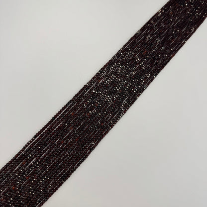 Hessonite Garnet Faceted Square Beads