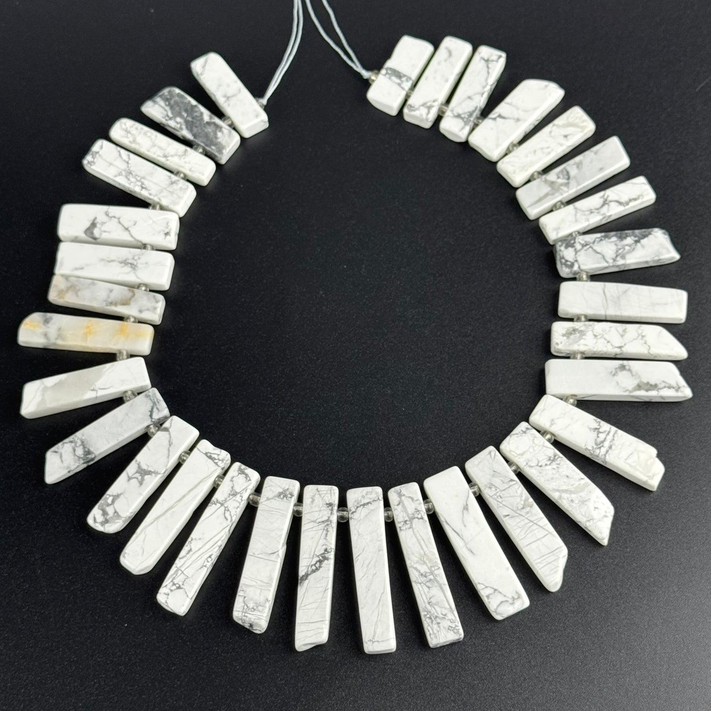 Howlite Blade Shape Gemstone Beads (AB Quality)